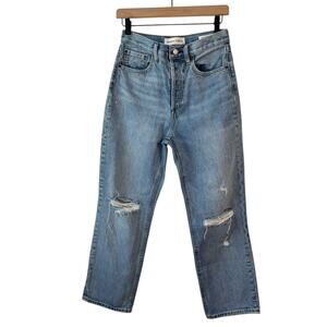Dress Forum Womens Jeans Blue Joni High Rise 26 Long Distressed Knee Western